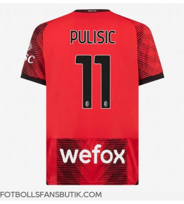 AC Milan Christian Pulisic #11 Replika Hemmatröja 2023-24 Kortärmad